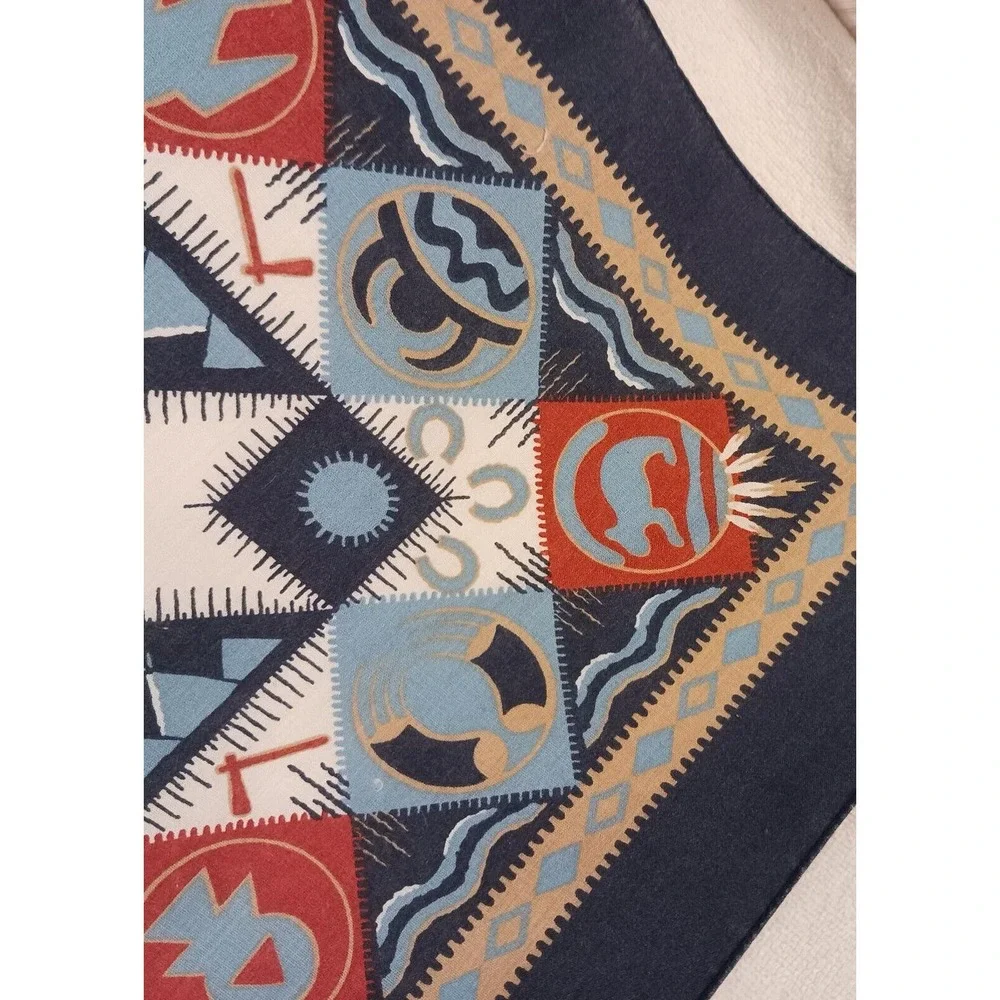 Vntg USA MADE Aztec Bandana COTTON Southwestern West Handkerchief Arizona Native